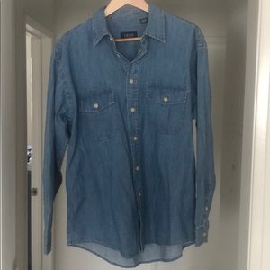 Izod Denim/Chambray Long Sleeve Shirt